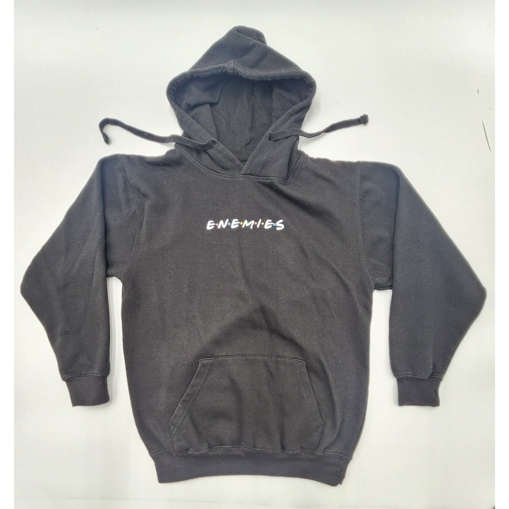 ZUNI SPORTSWEAR ENEMIES HOODIE WOMENS‎ FRIENDS LOGO THEME SMALL GRAY